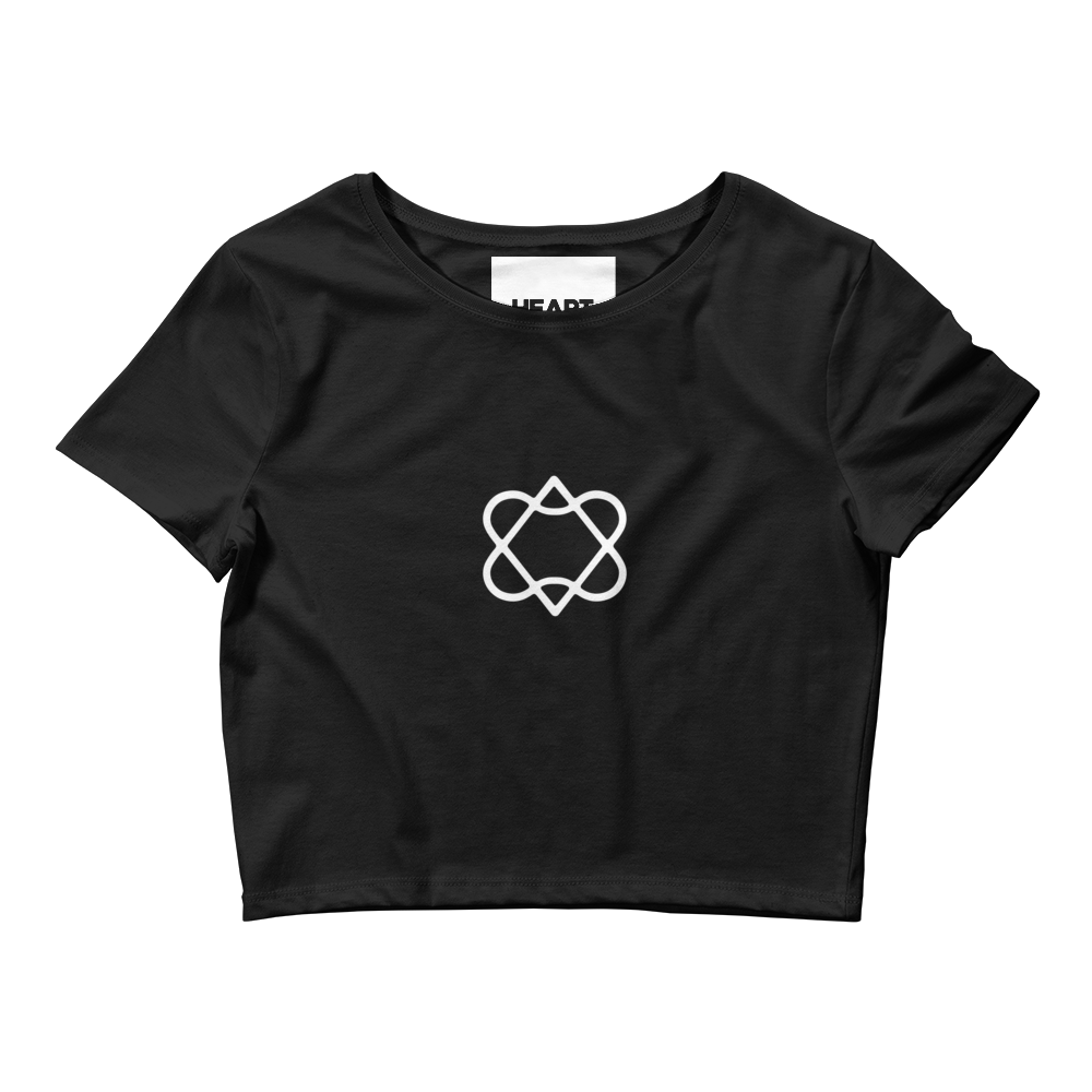 STRONGER CROP TEE BLACK – Heart of David