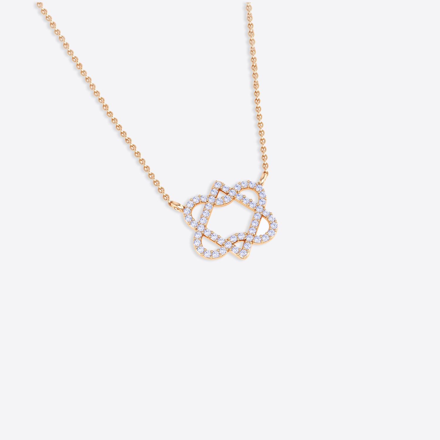 The Mira: 18k Yellow Gold Diamond Heart of David Pendant - 11mm